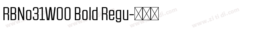 RBNo31W00 Bold Regu字体转换
